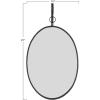 imageCreative CoOp Framed Oval Wall Mirror with Hanging BracketBlack