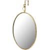 imageCreative CoOp Framed Oval Wall Mirror with Hanging BracketGold