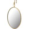 imageCreative CoOp Framed Oval Wall Mirror with Hanging BracketGold