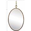 imageCreative CoOp Framed Oval Wall Mirror with Hanging BracketGold