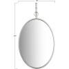 imageCreative CoOp Framed Oval Wall Mirror with Hanging BracketSilver