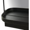 imageCreative CoOp Modern Metal Framed Wall Mirror with ShelfBlack