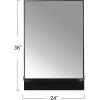 imageCreative CoOp Modern Metal Framed Wall Mirror with ShelfBlack