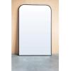 imageCreative CoOp Rounded Edge Rectangle Metal Framed Wall Mirror Black