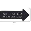 imageCreative CoOp Wooden Arrow Shaped Dont Look Back Youre Not Going That Way Wall Sign