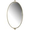 imageCreative CoOp Distressed Oval Metal Framed Pivoting Wall Mirror Gold