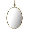 imageCreative CoOp Framed Oval Wall Mirror with Hanging BracketGold