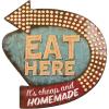 imageCreative CoOp Tin Eat Here Retro Wall Decor