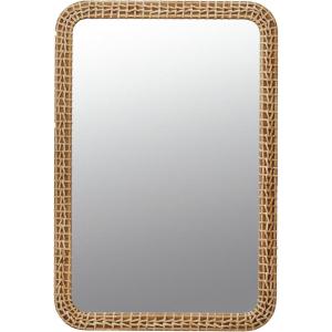 imageCreative CoOp Elegant Woven Rattan Wall Mirror Natural