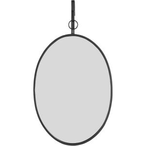 imageCreative CoOp Framed Oval Wall Mirror with Hanging BracketBlack