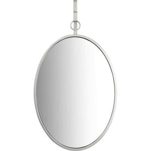 imageCreative CoOp Framed Oval Wall Mirror with Hanging BracketSilver