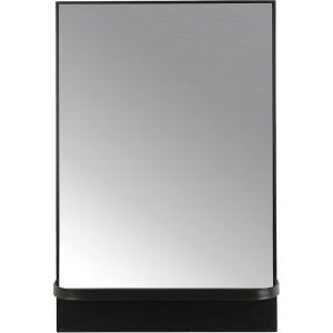 imageCreative CoOp Modern Metal Framed Wall Mirror with ShelfBlack