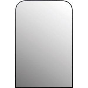 imageCreative CoOp Rounded Edge Rectangle Metal Framed Wall Mirror Black