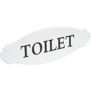 imageWhite Decorative Metal Toilet Sign