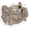 imageCreative CoOp 6 Inches Round Ceramic Tiger Head Hold 5 Inches Pot Multicolored Planter OrangeElephant