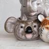 imageCreative CoOp 6 Inches Round Ceramic Tiger Head Hold 5 Inches Pot Multicolored Planter OrangeKoala