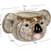 imageCreative CoOp 6 Inches Round Ceramic Tiger Head Hold 5 Inches Pot Multicolored Planter OrangeKoala
