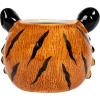 imageCreative CoOp 6 Inches Round Ceramic Tiger Head Hold 5 Inches Pot Multicolored Planter OrangeTiger