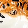 imageCreative CoOp 6 Inches Round Ceramic Tiger Head Hold 5 Inches Pot Multicolored Planter OrangeTiger