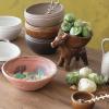 imageCreative CoOp Bohemian Charm Stoneware Vase with Handle Multicolor Set of 46 Bowl