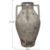 imageCreative CoOp Heavily Distressed Metal Urn with Handles White814 Round x 1514H