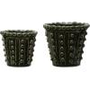 imageCreative CoOp Stoneware Hobnail Planter Green Holds 5quot Pot