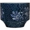 imageCreative CoOp Stoneware Planter with Floral Pattern Blue ampamp White Holds 4quot Pot