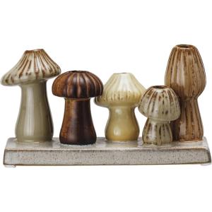 imageCreative CoOp Enchanted Garden Stoneware Mushroom Vase Multicolor