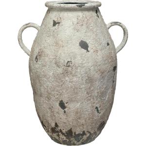 imageCreative CoOp Heavily Distressed Metal Urn with Handles White1534L x 13W x 21H