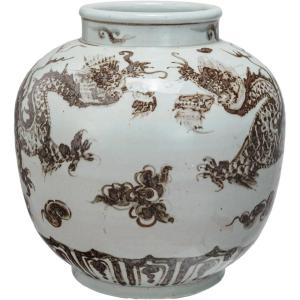 imageCreative CoOp Imperial Dragon HandPainted Porcelain Vase Brown