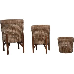 imageCreative CoOp S5 Rattan Planters