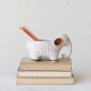 imageCreative CoOp 2Tone Stoneware Elephant Ivory Planter