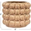 imageCreative CoOp 6 Inches Round Stoneware Raised Dots Holds 4 Inches Pot Tan Planter