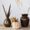 imageCreative CoOp 6 Inches Round Stoneware Raised Dots Holds 4 Inches Pot Tan Planter