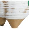 imageCreative CoOp Boho Stoneware Footed Painted Geometric Design Multicolor Planter White