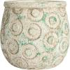 imageCreative CoOp Debossed Circles TerraCotta Planter Green