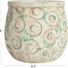 imageCreative CoOp Debossed Circles TerraCotta Planter Green