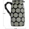 imageCreative CoOp Decorative Terracotta Wax Relief Dots Black and Natural Pitcher