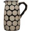 imageCreative CoOp Decorative Terracotta Wax Relief Dots Black and Natural Pitcher