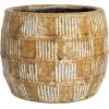 imageCreative CoOp Embossed Crackle TerraCotta Planter Brown
