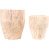 imageCreative CoOp Rounded Paulownia Wood Pots Set of 2 SizesModern