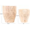 imageCreative CoOp Rounded Paulownia Wood Pots Set of 2 SizesModern