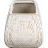 imageCreative CoOp Stoneware Etched Flower Design White Planter