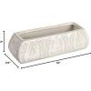imageCreative CoOp Stoneware Etched Flower Design White Planter