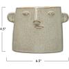 imageCreative CoOp Stoneware Planter with Abstract Face White