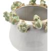 imageCreative CoOp Stoneware Planter with Frog Figurine Rim Multicolor
