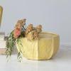 imageCreative CoOp Stoneware Planter with Organically Shaped Detail Yellow