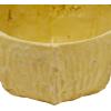 imageCreative CoOp Stoneware Planter with Organically Shaped Detail Yellow