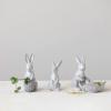 imageCreative CoOp Stoneware Rabbit with Basket Planter White