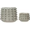 imageCreative CoOp Stoneware Sculptural Raised Dots Ivory Planter